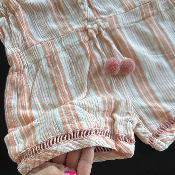 Striped Button-Up Top in Orange and White - Picture 3 of 3